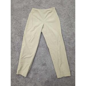 Allan Waller Pants Womens 4 Beige Slim Trouser Stretch Ankle Made in Italy